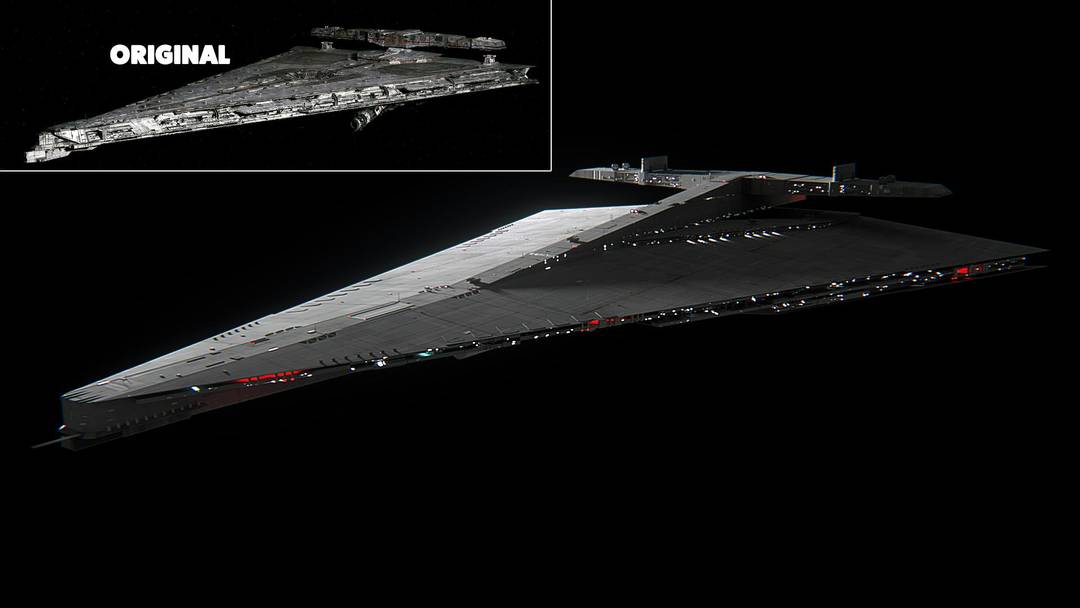 A redesigned First Order Dreadnought, this looks sleek as hell.