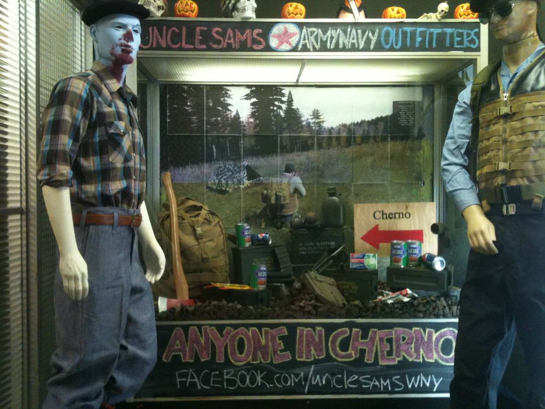 A tribute to DayZ at a not so average military surplus store