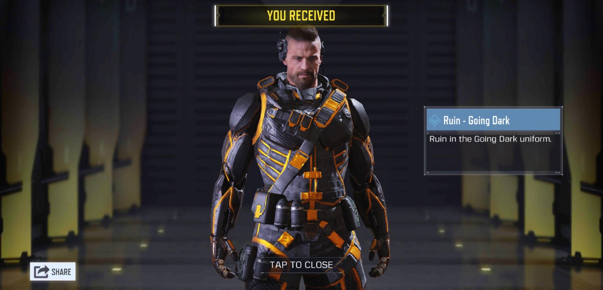 After 4 seasons of opening rank reward crates, I finally received a character skin. This will go well with my 5 other Ruin skins. YAY.