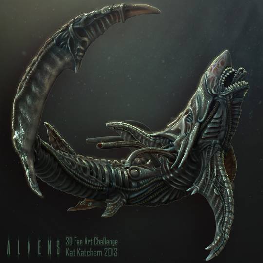 Alien Shark by Kat Katchem