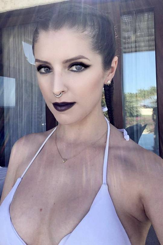 Anna Kendrick posted this with the caption, "My best self is snapchat mainstream-goth-lite-bitch"