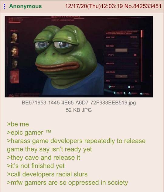 Anon is a gamer
