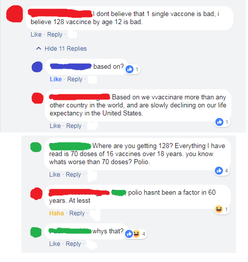 Anti-Vaxer doesn't understand Polio.