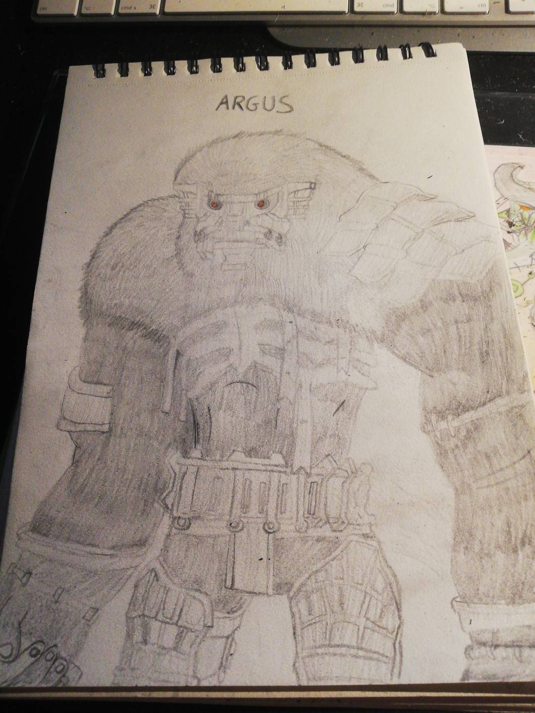 Argus, the giant who acts as a sentry to a destroyed city
