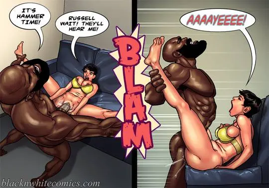 BBC muscular model Russell in an art class with a teacher and white students by Yair