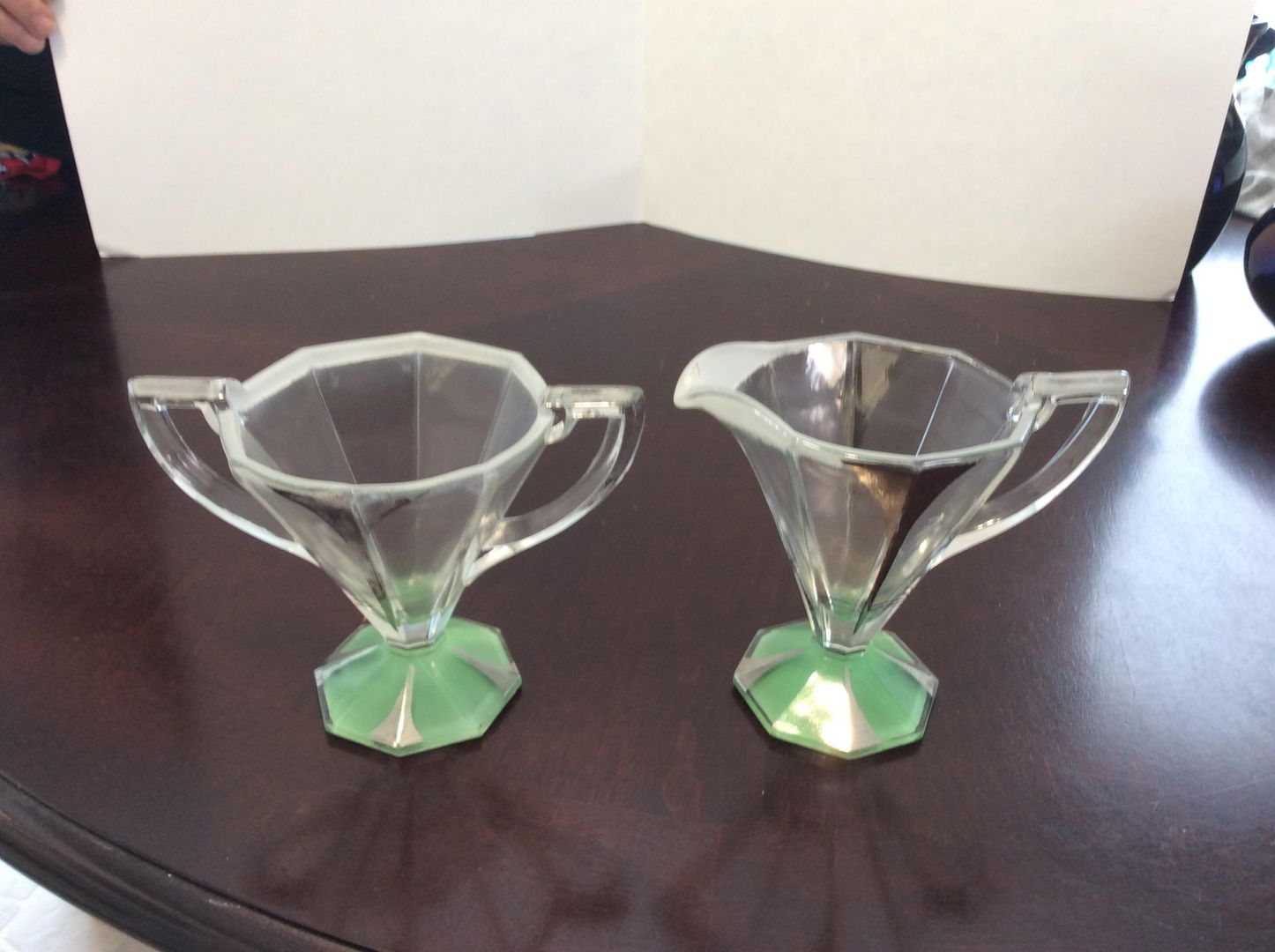 Art Deco creamer and sugar