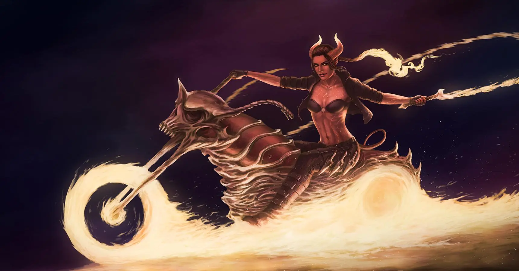 Discover more like DnD: [Art] Tiefling Hellrider - Commissions are Open ...