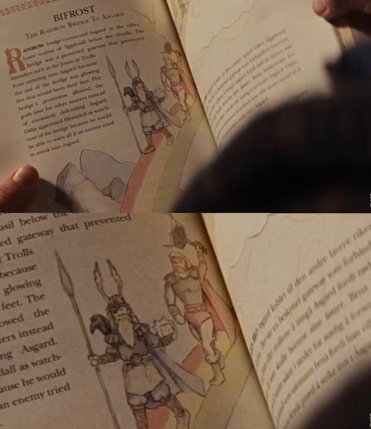Asgardian book in Thor 1 depicts Odin with the Tesseract, and mentions trolls