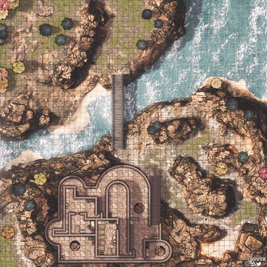 [Battlemap] 50 x 50 Baldur's Gate Inspired Stronghold