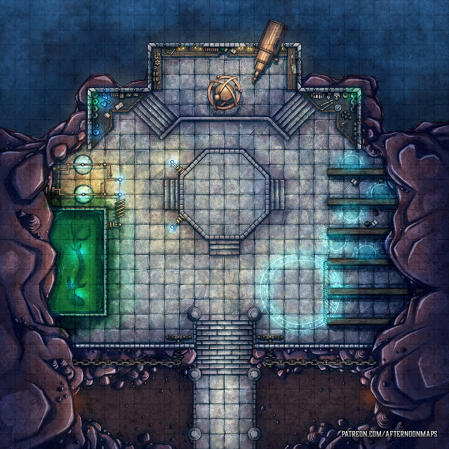 [Battlemap] The Alchemist's Workshop [30x30] | Scrolller