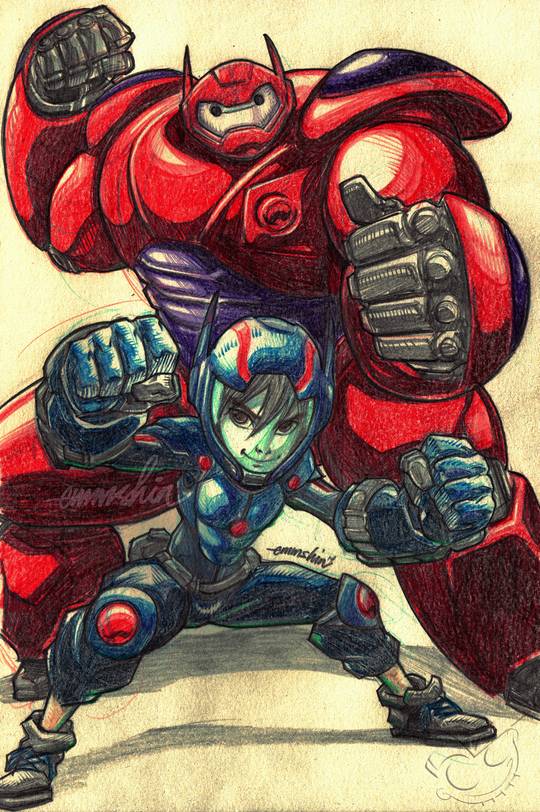 BayMax v Hiro by emmshin