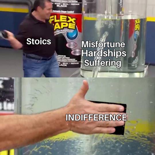 "Be indifferent to what makes no difference."