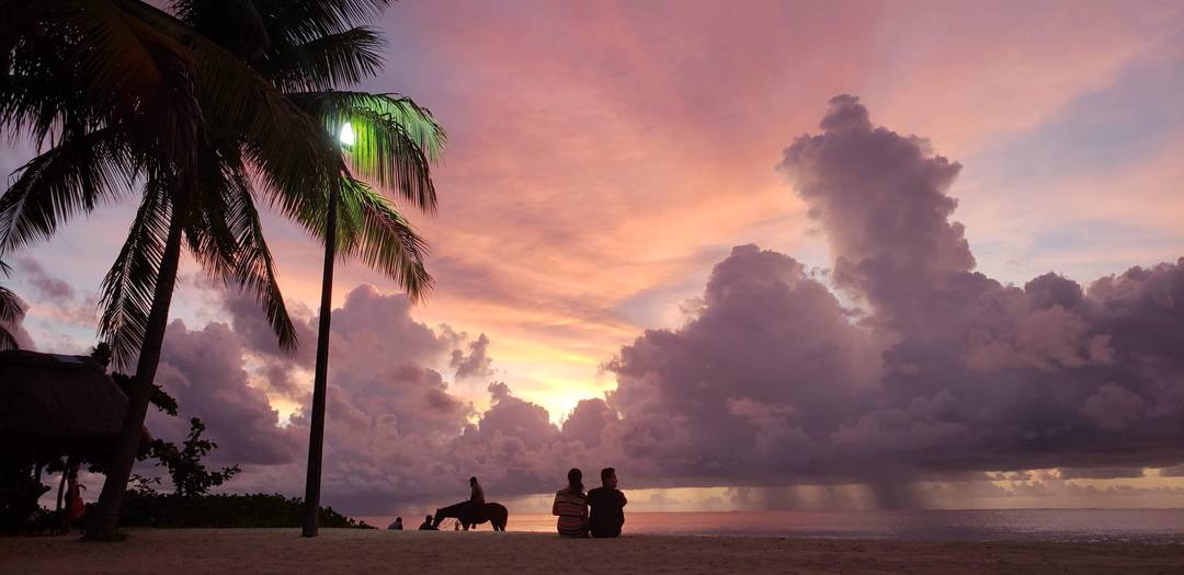 Beautiful sunset in Fiji.
