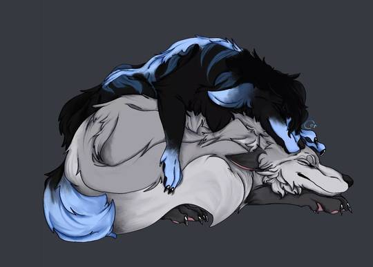 Because you all loved Kyle in my previous post here he is again with one of my friends Oc in a Feral drawing!