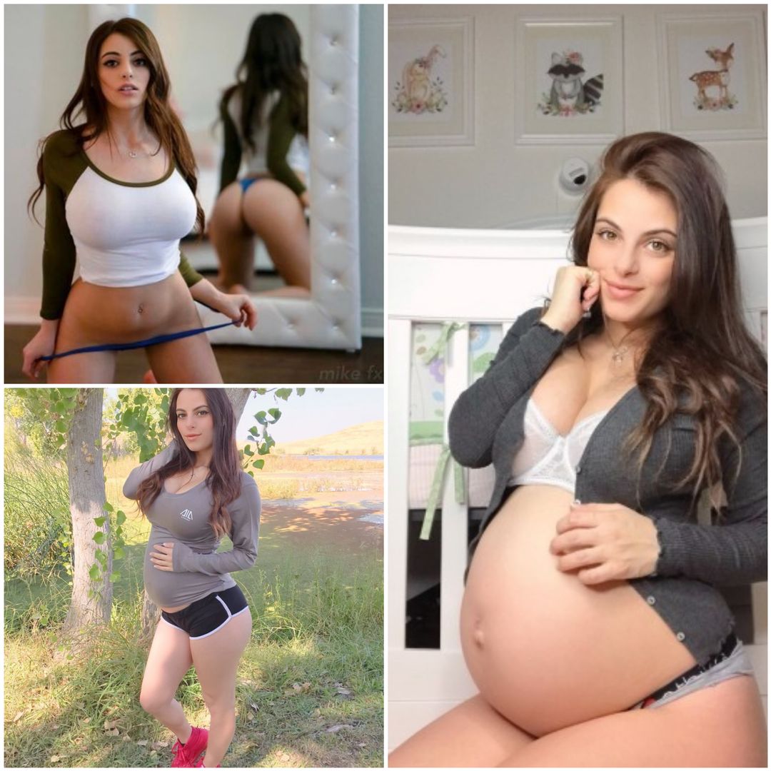 Before - Mid - Full Term Pregnant Alexa Pearl 😍🤤