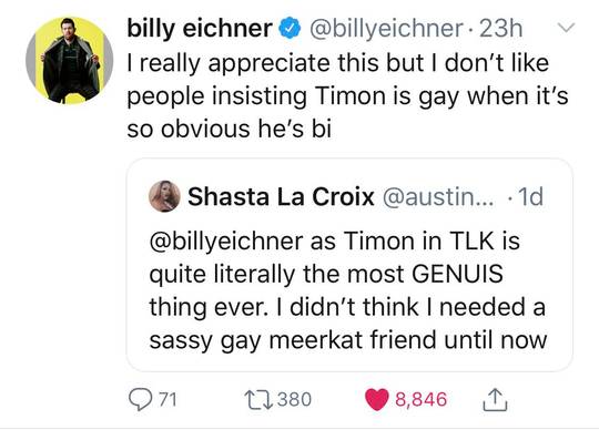 Billy Eichner being a real one