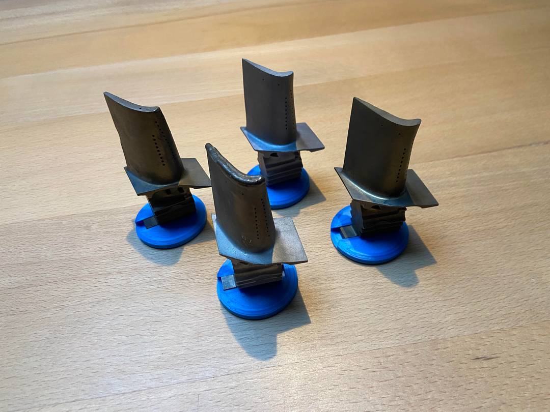 Blades from a Turbofan jet engine