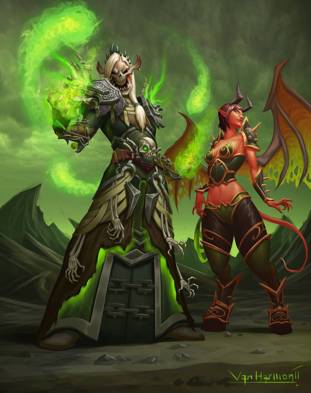 Blood Elf Warlock by J.B. Van Harmontt