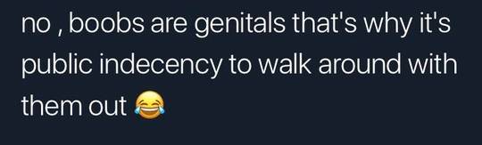BOOBS are GENITALS