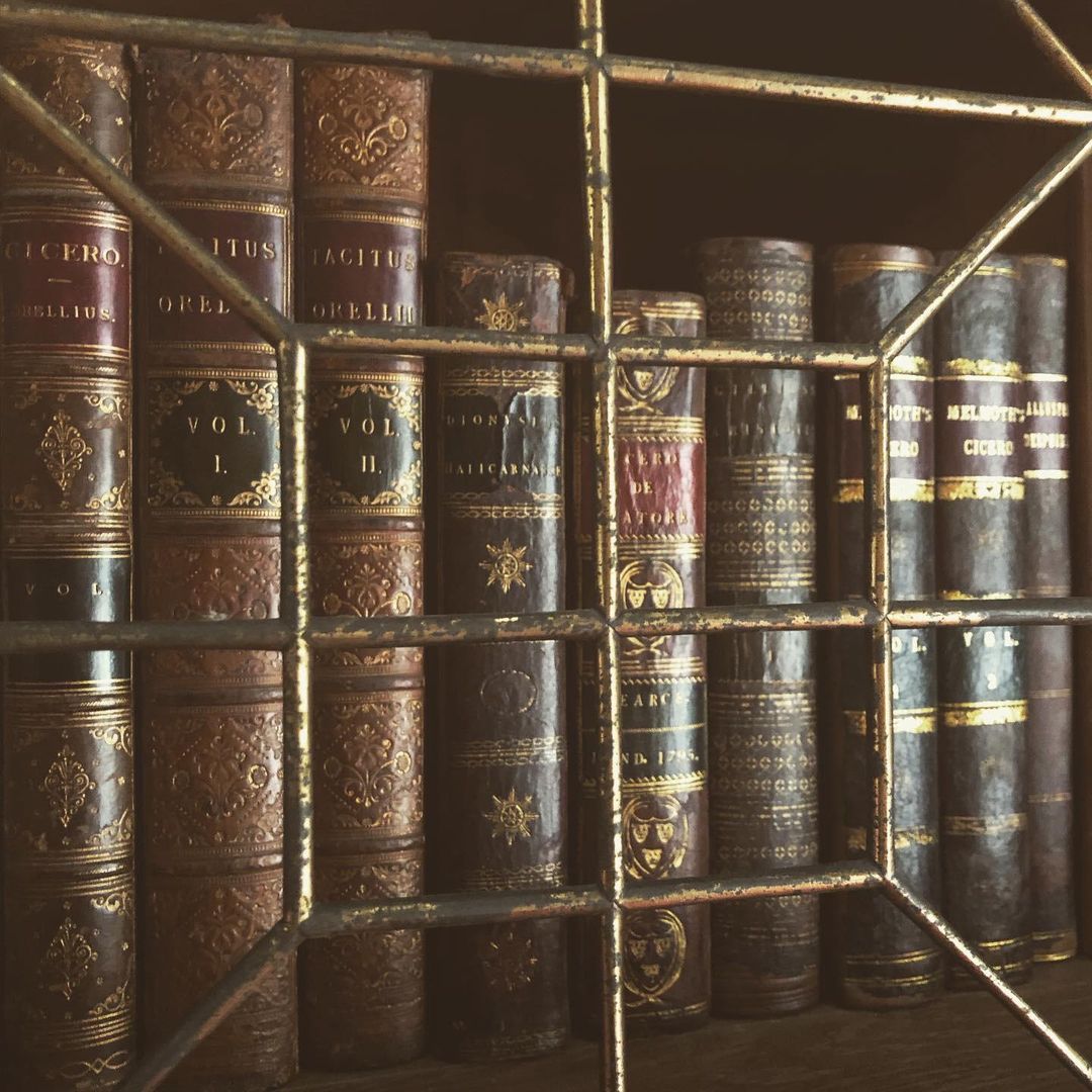 Books in the Long Library at Blenheim Palace, Oxfordshire