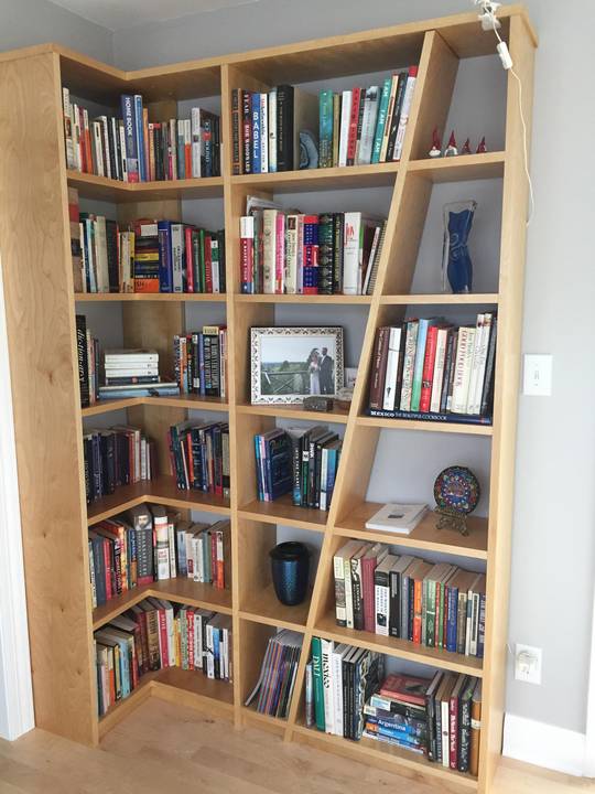 Bookshelf built by us!