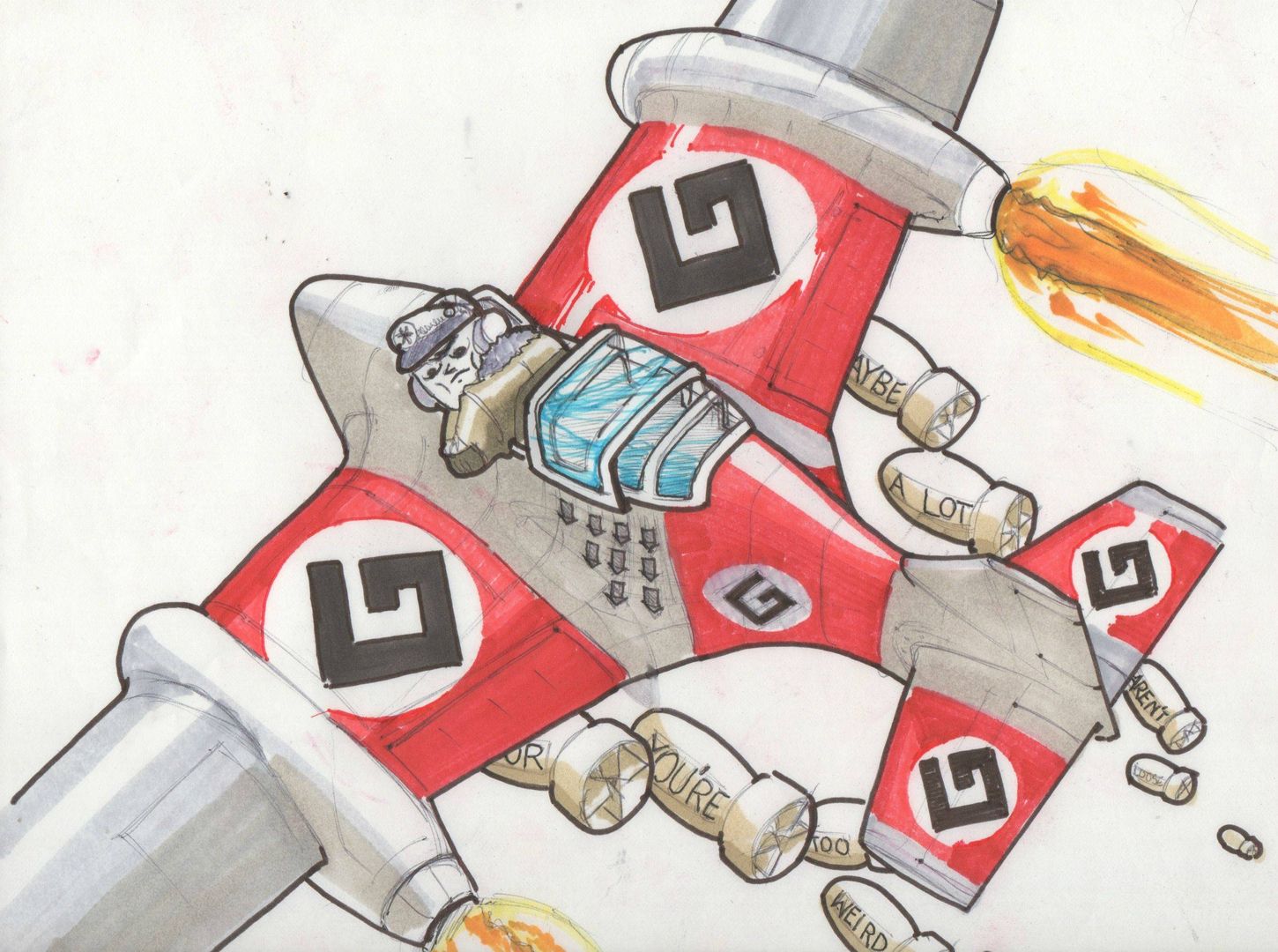 Boredom + unemployment = art for reddit "Grammar Nazi" [x-post from r/drawit]