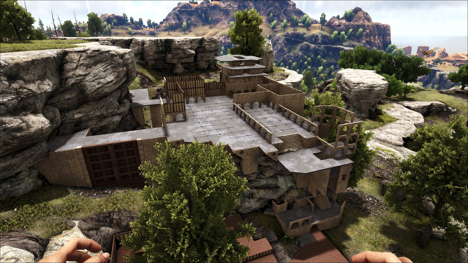 Building a castle on the Ragnarok map that is up the hill from the ...