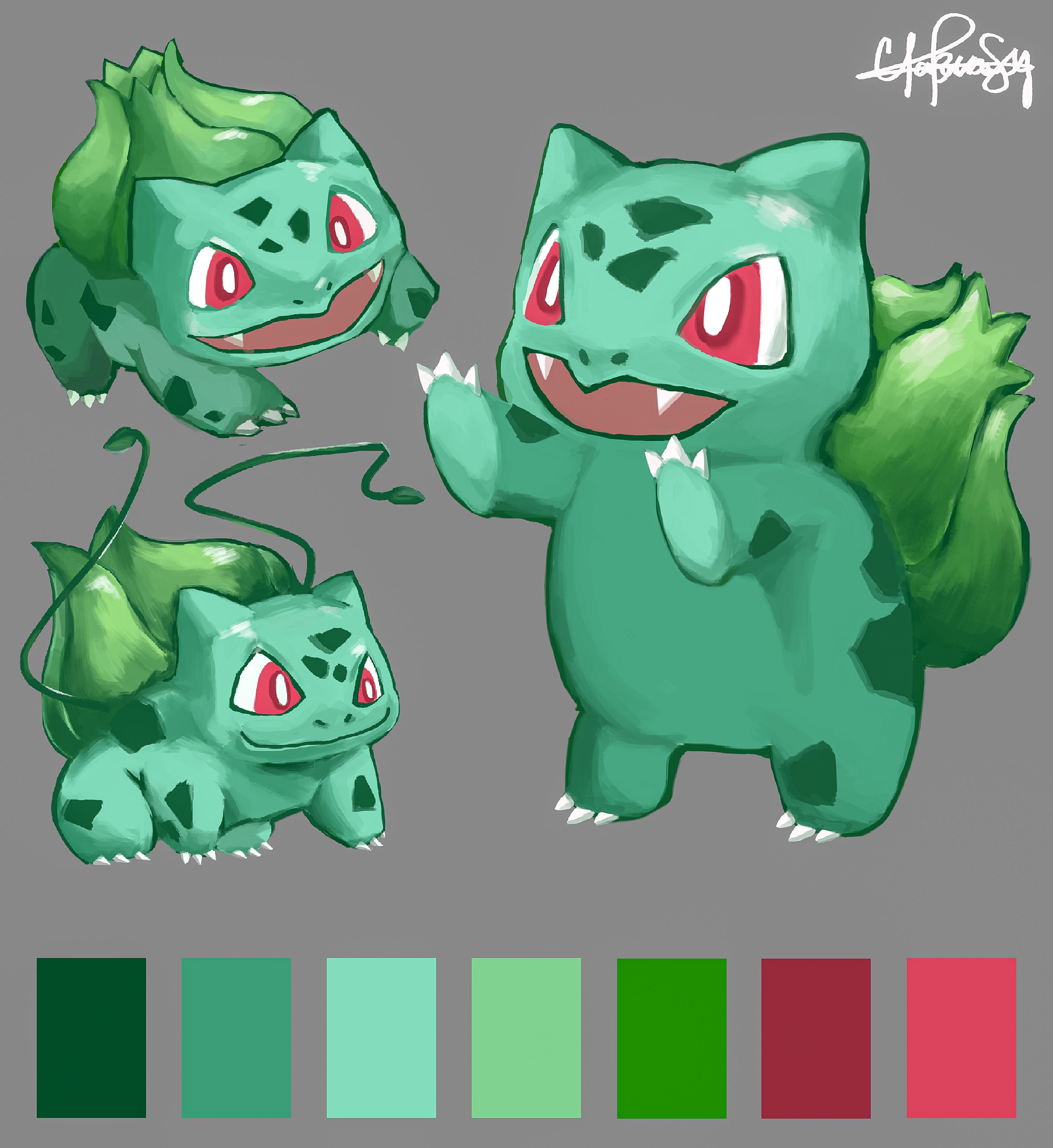 I drew Bulbasaur with its color palette UWU | Scrolller
