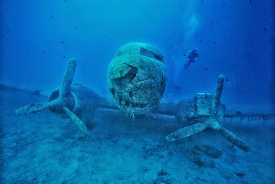 C-47 with a busted nose of the coast of Turkey