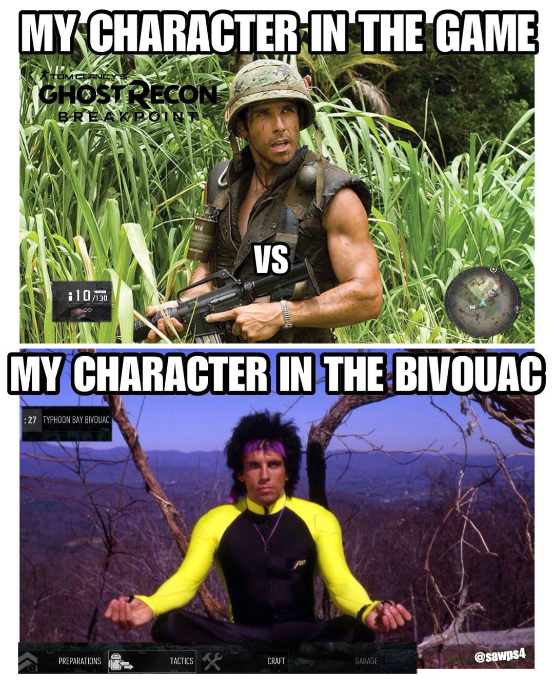Can we just keep our helmets int he cutscenes? 😂 #bivouac