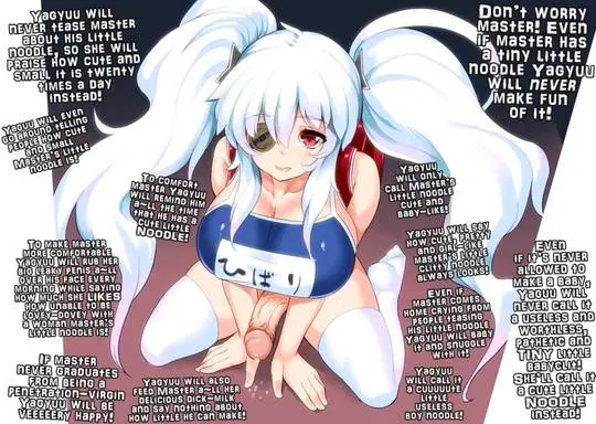 Futanari and femdom anime panels with busty women, a male slut, and explicit captions