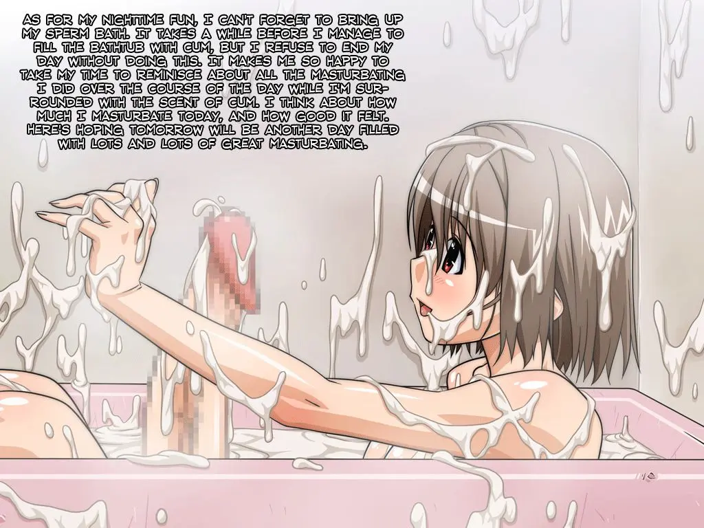 Futanari and femdom anime panels with busty women, a male slut, and explicit captions
