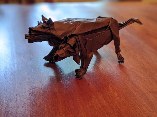 Cerberus by Satoshi Kamiya, folded by me (50cm Biotope)