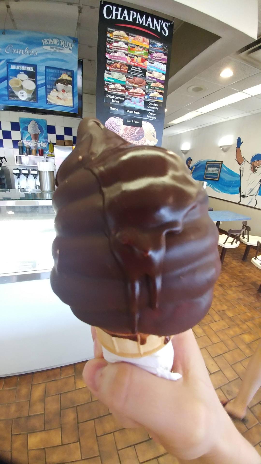 Chocolate dip ice cream cone from my hometown