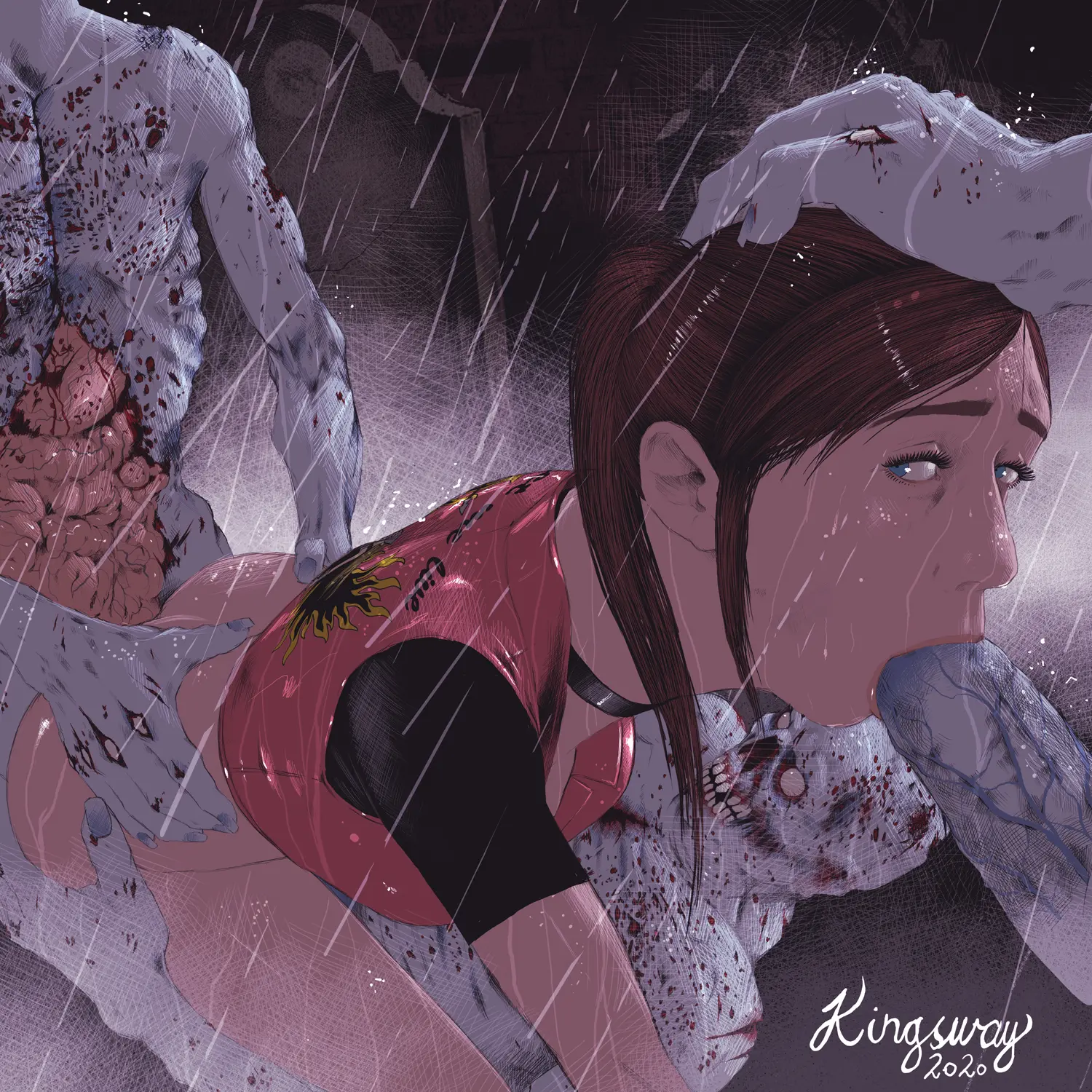Claire's zombie gangbang at the cemetery (Kingsway)