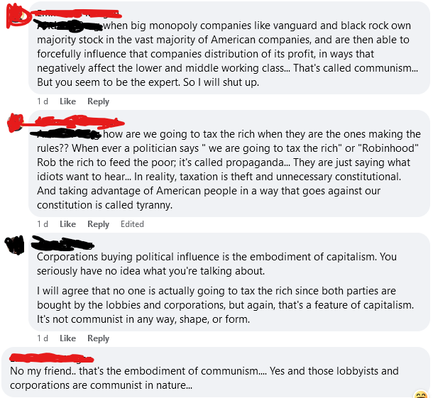 Communism is when capitalism.