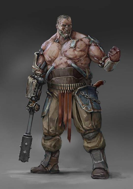 Concept art/ Techno Barbarian for upcoming illustration/ Pre-Unification war
