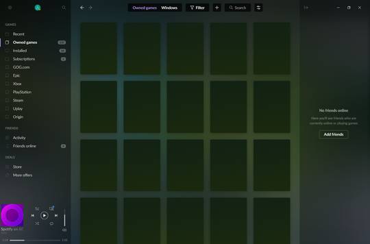 Concept: Spotify Integration. Bringing that little bit more convenience to GOG!