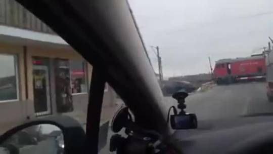 Conductor stops to grab coffee