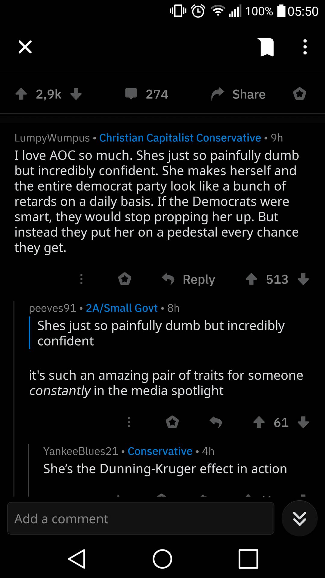 Conservatives about the AOC