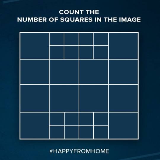 Count the number of squares!