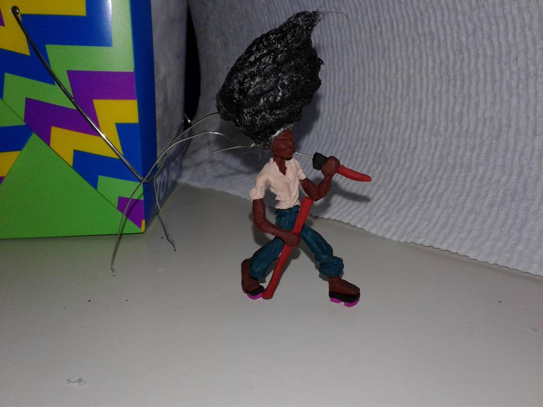 Custom Micro Afro samurai