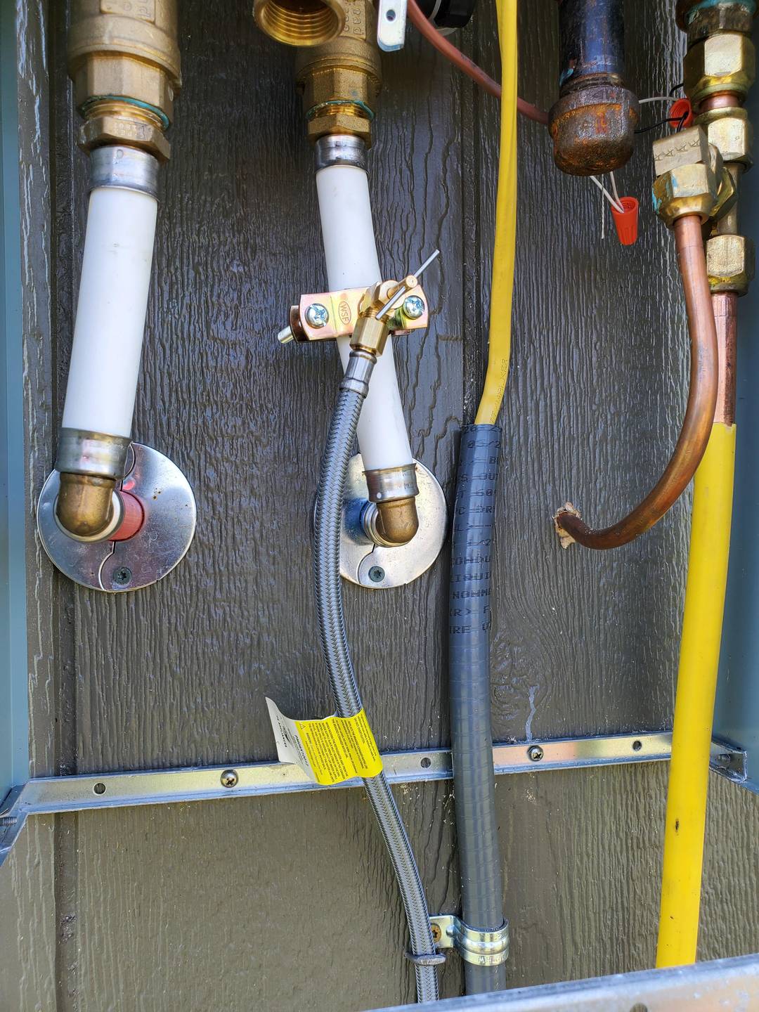 Customer called about running a fridge line. Got here and they said "the carpenter went ahead and did it".. we're still here to run a new fridge line.