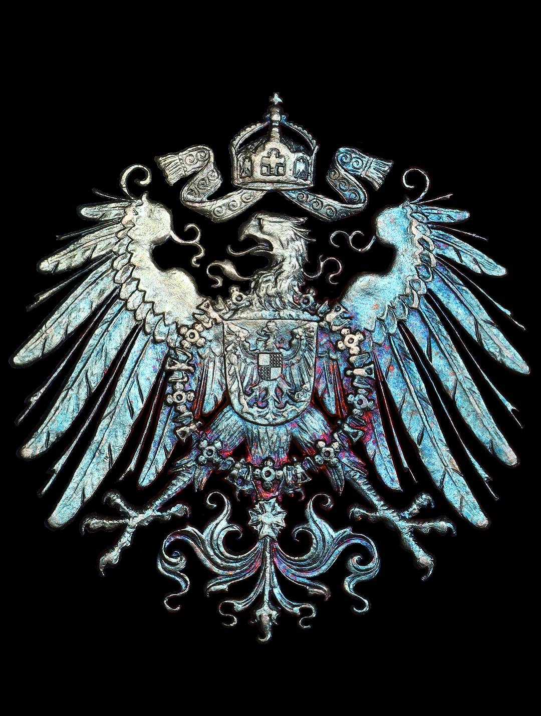 Cut-out I made of a 1913 Prussian 5 mark coin. Didn't know where else to post this.