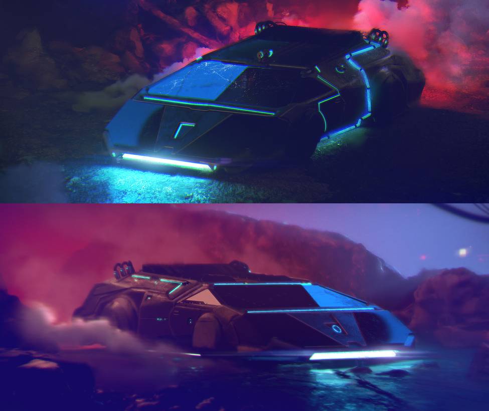 Cyberpunk Car Design by Stayinwonderland