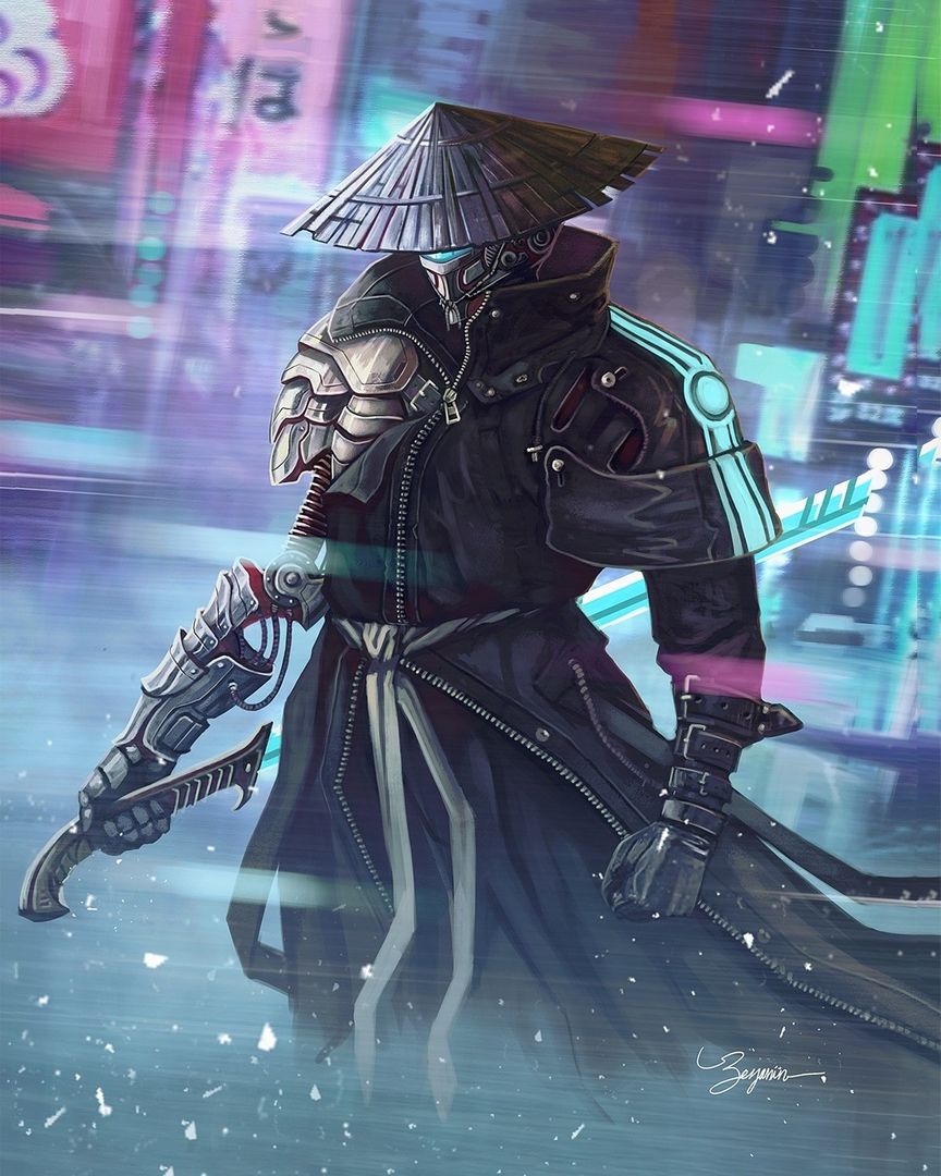 Cyberpunk Ronin by Benjamin Goutte