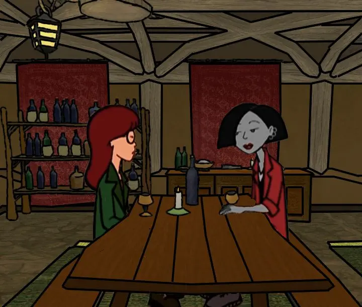 Daria and Jane in the Lucky Lockup, Balmora (Screenshot/Animation Cels)