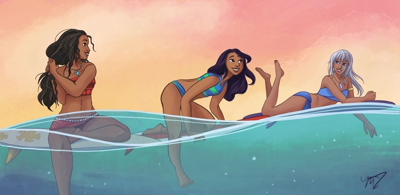 Dear Disney, more brown girls with water affinities please I’m in love with them all 💖😌 by Mallori Taylor