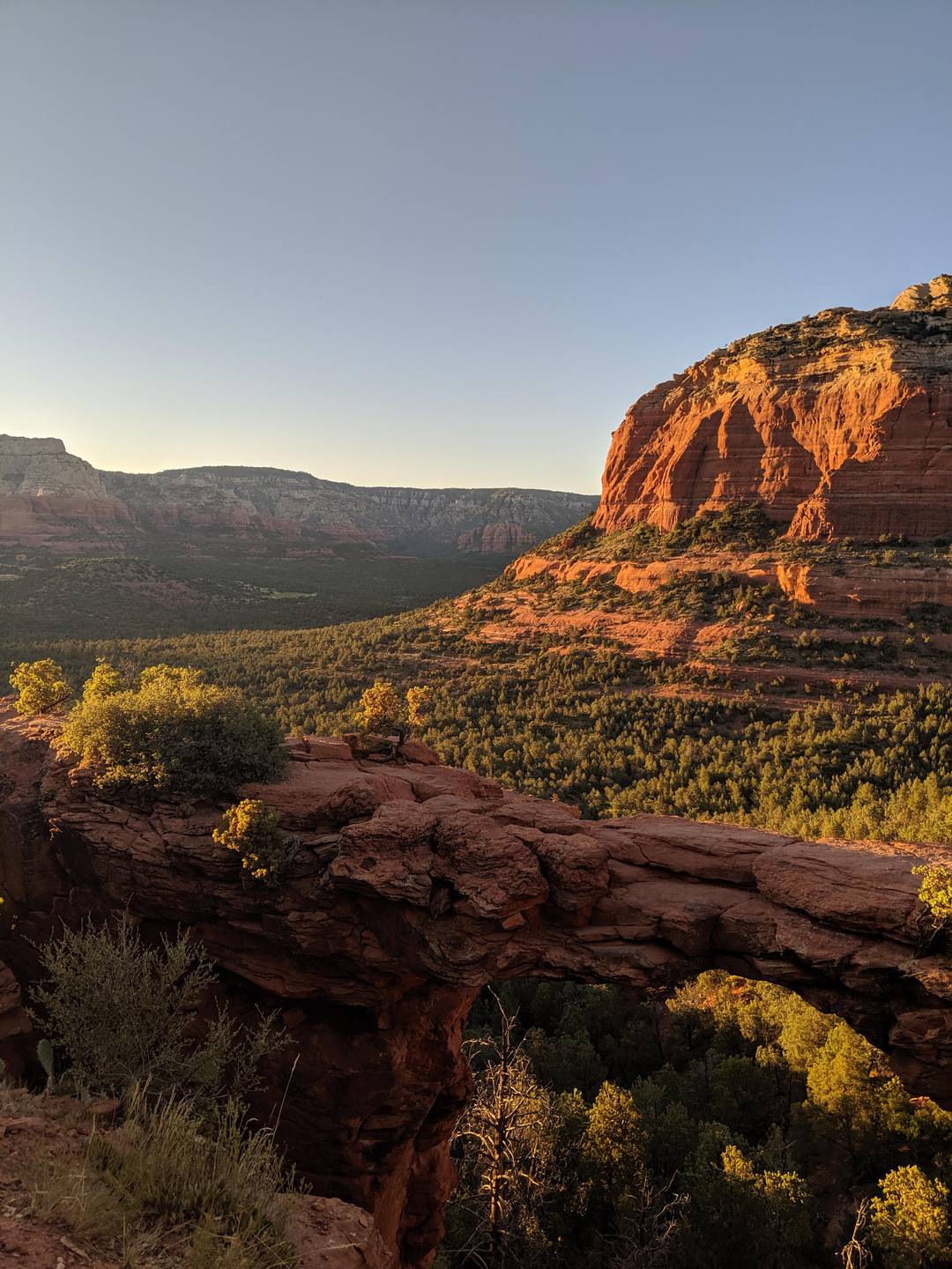 Devil's Bridge in Sedona, AZ at sunset