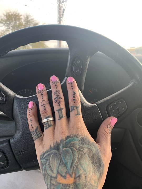 Did a thing at work today after my appointment rescheduled and tattooed my fingers!